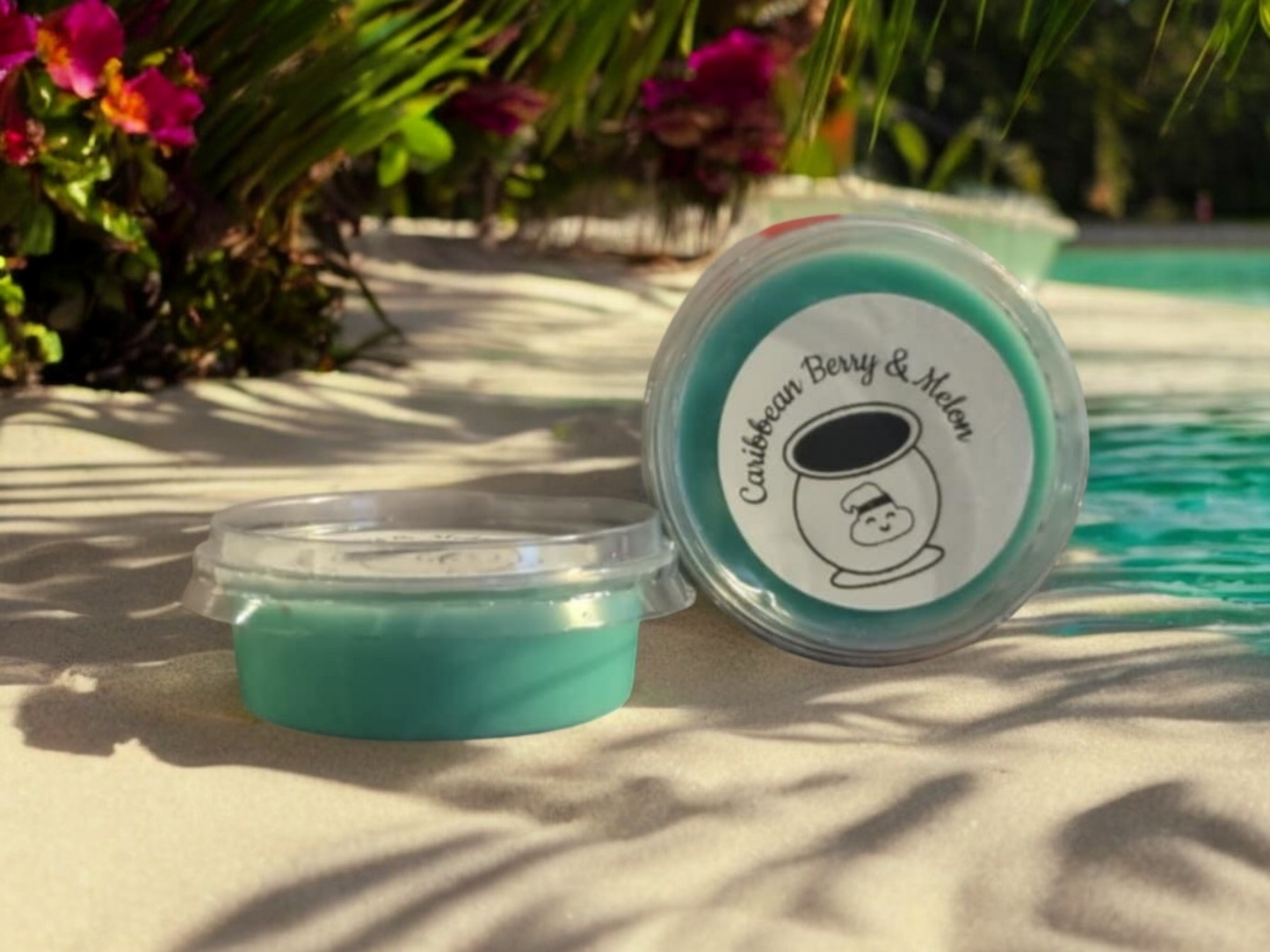 100 percent eco soy 2oz pot (100g) wax melt in the scent Caribbean Berry & melon.