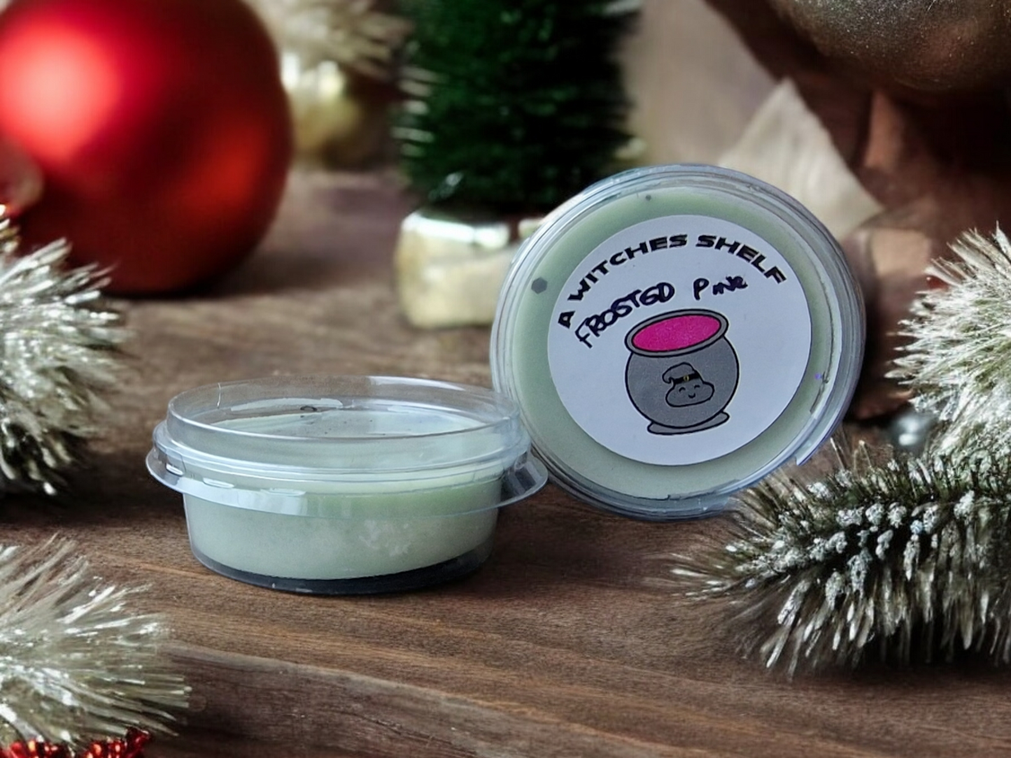 100 percent eco soy 2oz pot wax melt in the scent Frosted Pine