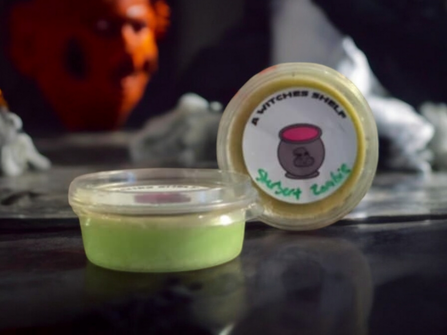 100 percent eco soy 2oz pot wax melt in the scent Sherbert Zombie